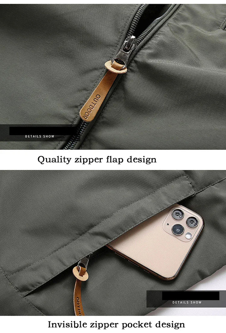 Men’s Waterproof Windbreaker – Military Hooded Combat Jacket for Autumn Hiking & Biking