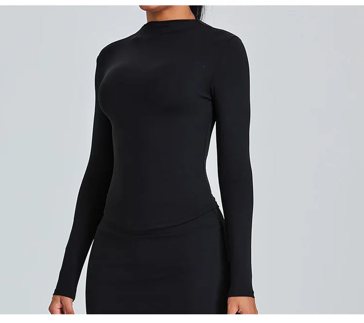 Yoga Shirts For Women Long Sleeve Fitness Long Sleeve Running Gym Clothes Workout Dry Fit Breathable High Elastic Sports Top