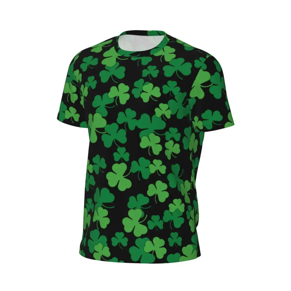 Sportswear T Shirt For Man Irish St Patricks Day T Shirts Hippie Green Plaid Summer Tees O Neck Streetwear Design Clothing Gift