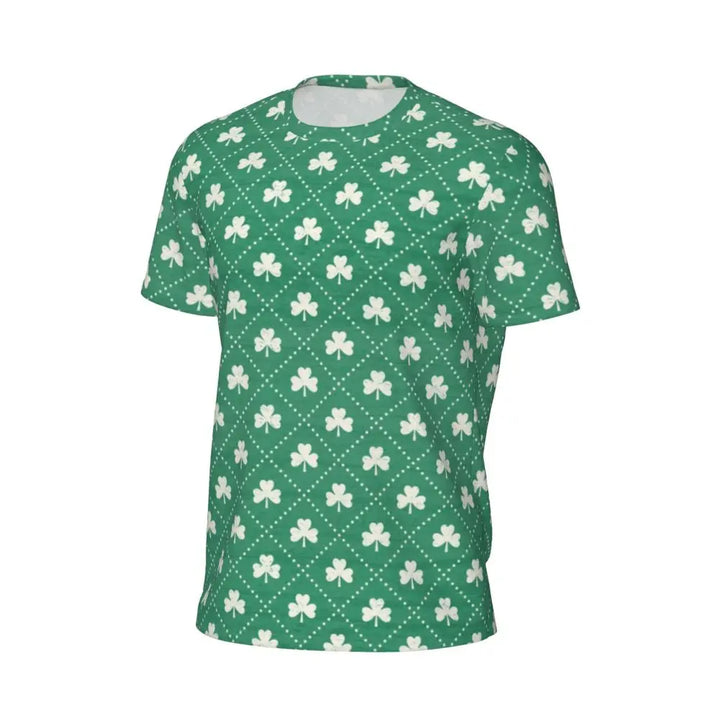 Sportswear T Shirt For Man Irish St Patricks Day T Shirts Hippie Green Plaid Summer Tees O Neck Streetwear Design Clothing Gift
