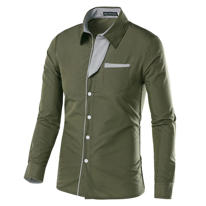 White Striped Shirts Mens 2025 Long Sleeved Business Slim Fit Male Shirt Black Social Clothes Camisa Masculina Vetement Homme