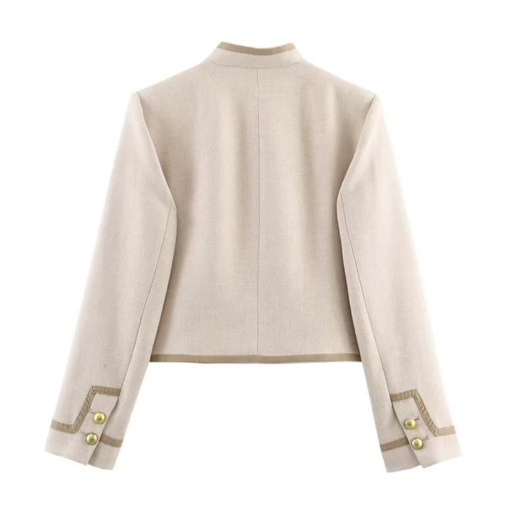 Women’s Autumn 2025 Jacket – Chic Long Sleeve Coat with Rope Knot Buckle