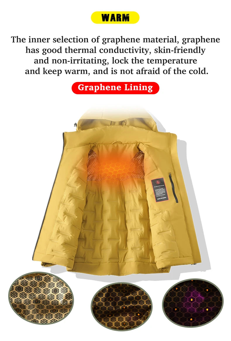 JNLN Unisex Waterproof Fleece Jacket – Windproof Thermal Coat for Hiking, Skiing & Outdoor Activities