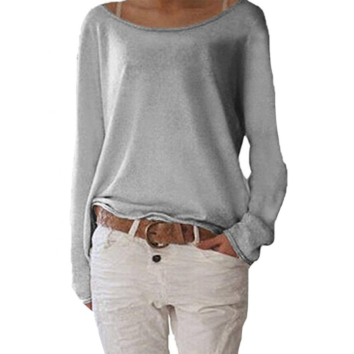 Women Knitted Tunic Tops Summer Thin Long Sleeve O-neck Basic Tee Shirt Korean Female Solid Color T-shirt Bottoming Top S-3XL