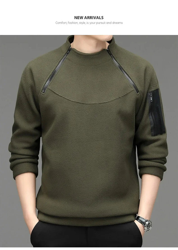 Men's Sweatshirs Spring Fall Long-sleeved T-shirt Top Loose Trend Round Neck Bottoming Shirt Lightweight Casual Sports
