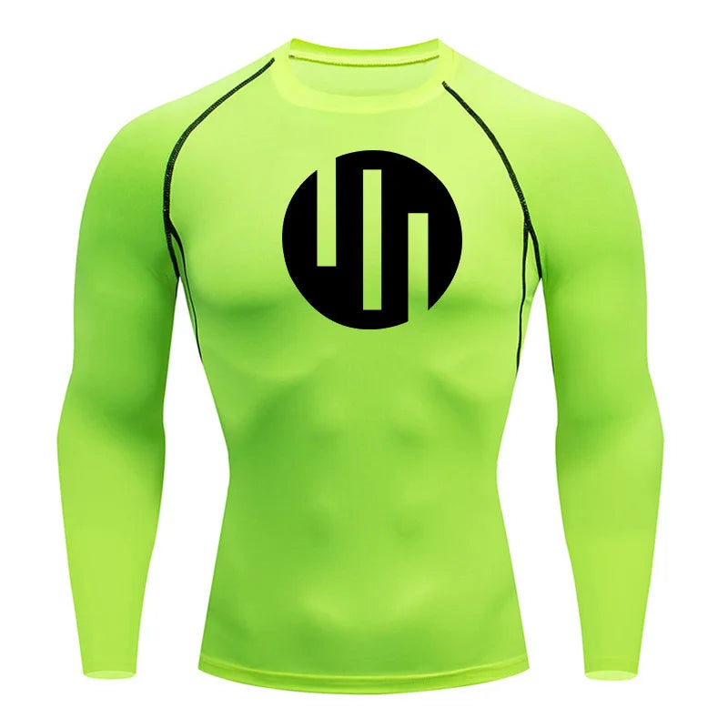 Men's Compression Shirts Long Sleeve Workout Gym T-Shirt Running Top Cool Dry Sports Baselayer Undershirts Sun Protection Skin