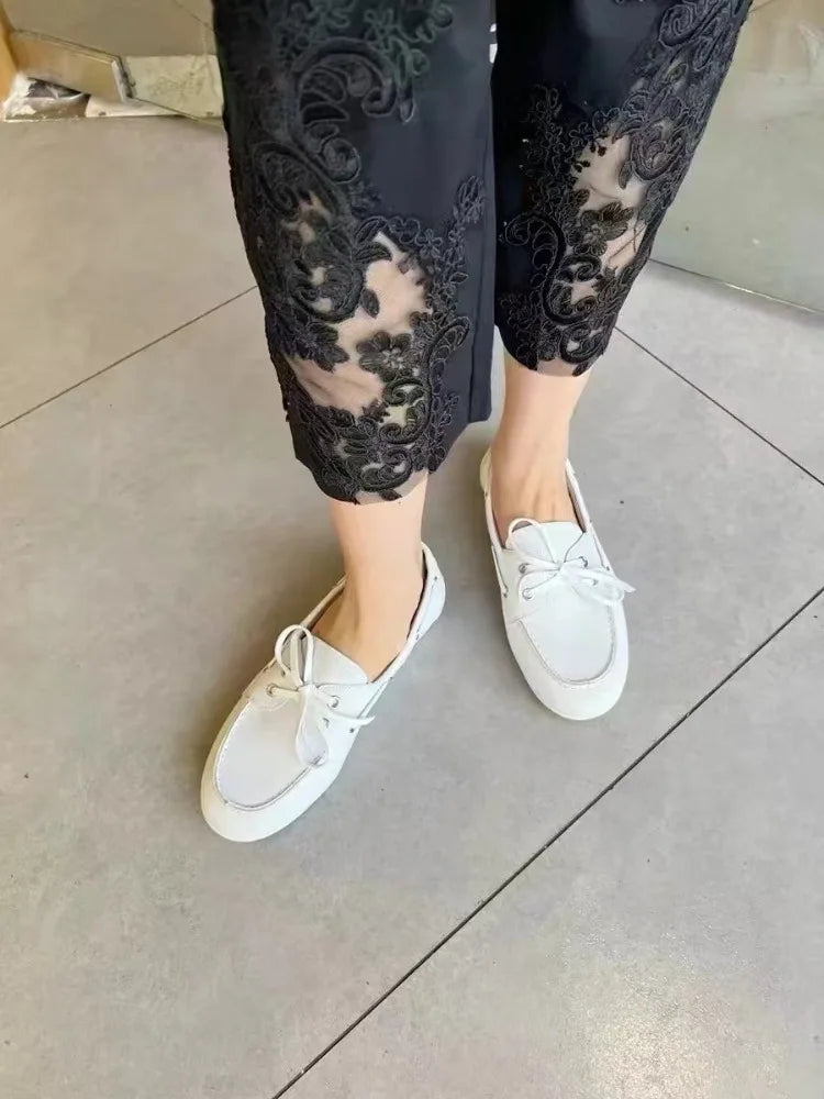 Women’s Leather Loafers – Soft-Soled Retro Spring/Autumn Shoes 2026