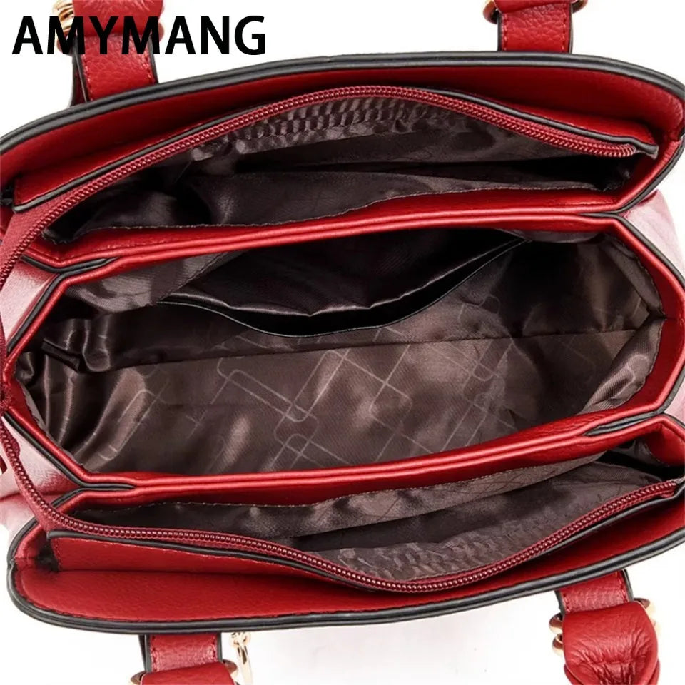 Luxury Women’s PU Leather Shoulder Bag – Designer Messenger Handbag