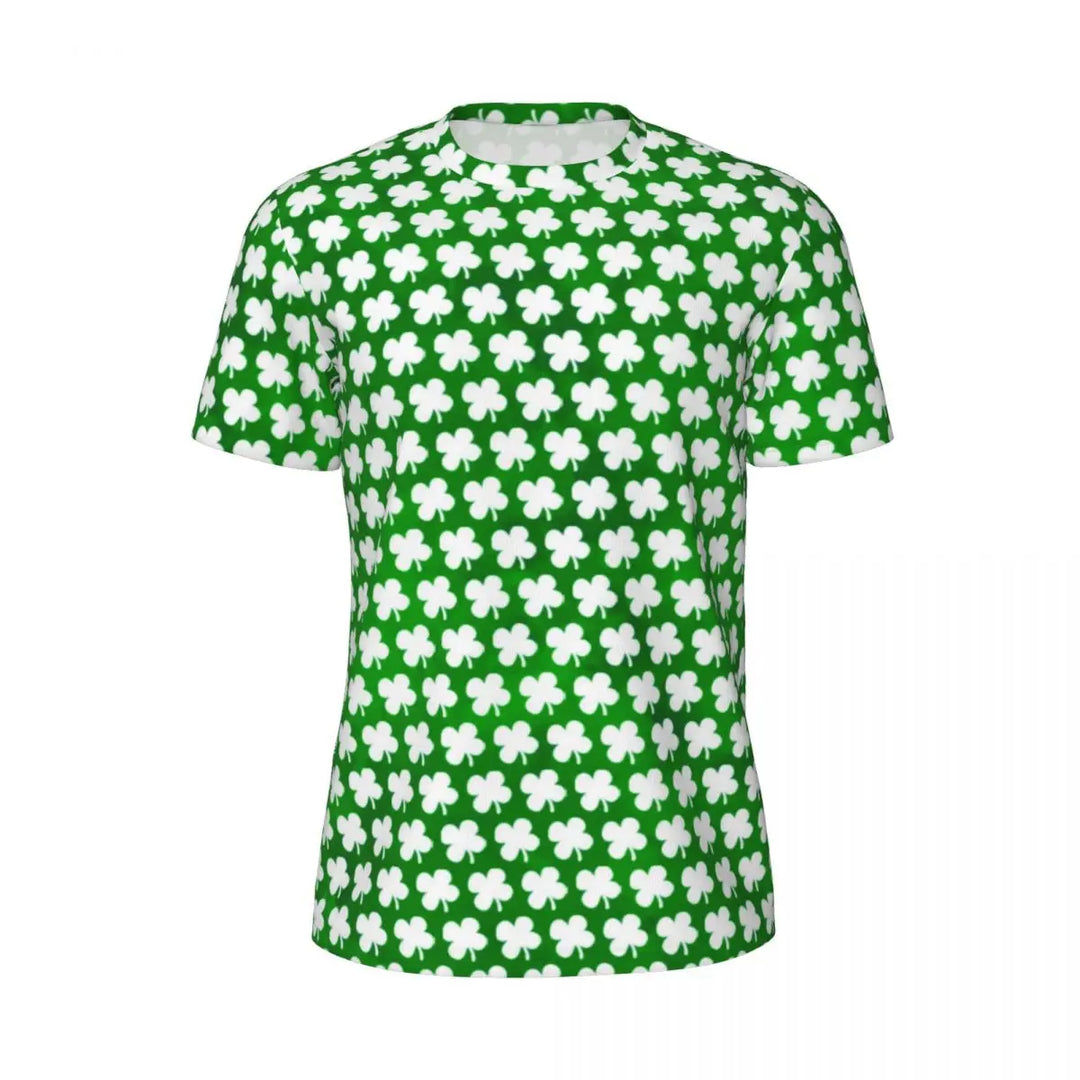 Sportswear T Shirt For Man Irish St Patricks Day T Shirts Hippie Green Plaid Summer Tees O Neck Streetwear Design Clothing Gift