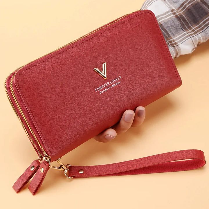 Women’s PU Leather Long Wallet – Tassel Clutch