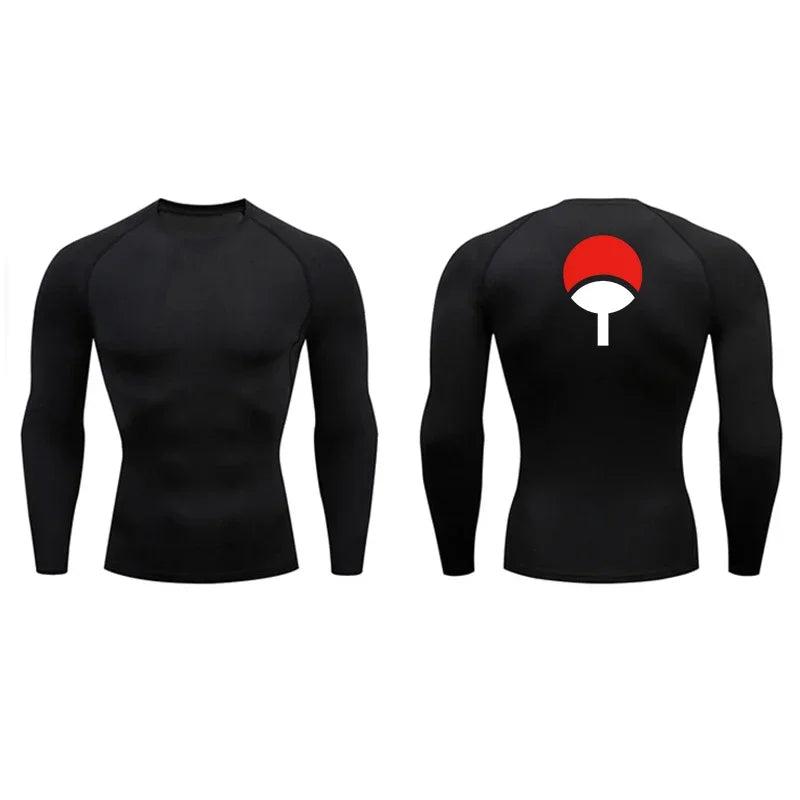 Graphic Compression Shirts for Men Athletic Quick Dry Rash Guard Stretchy Baselayers Undershirts Gym Workout Running Tshirt Tops