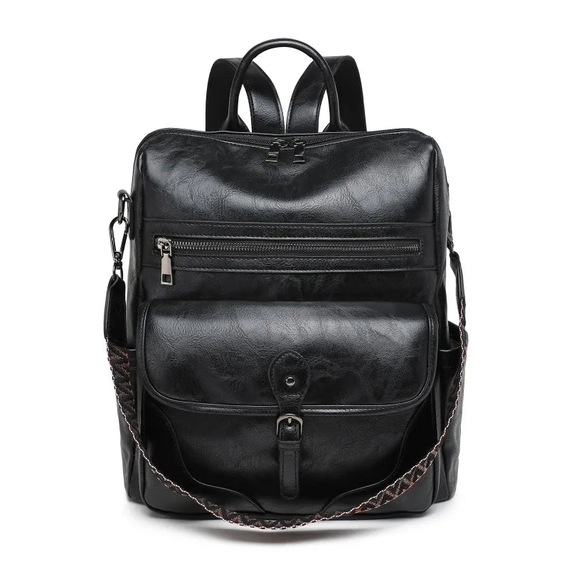 Women’s PU Leather Backpack – Fashion Anti-Theft Shoulder Bag