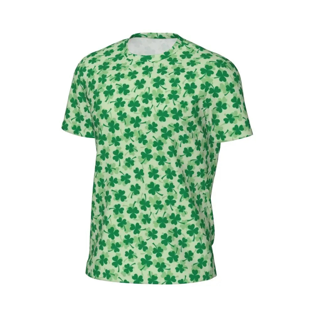 Sportswear T Shirt For Man Irish St Patricks Day T Shirts Hippie Green Plaid Summer Tees O Neck Streetwear Design Clothing Gift