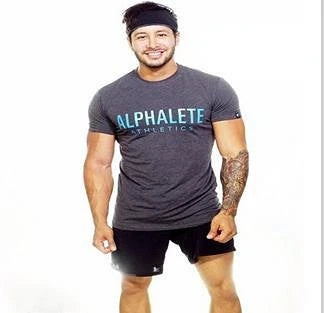 Men Muscle Shirts Cotton Elastic Slim Fit for Men Workout Casual Bodybuilding T-shirt Letter Printed