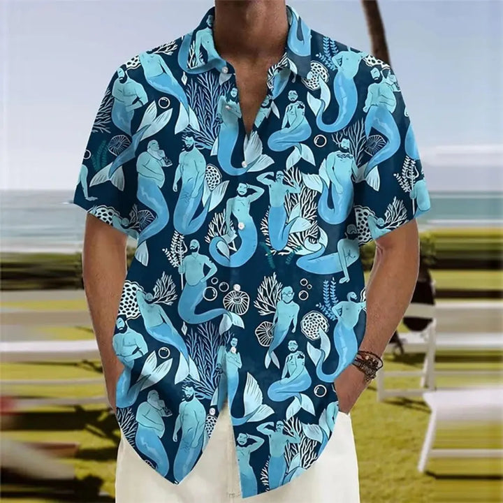 Hawaiian Shirts For Men Short Sleeve Tops New Coconut Treeo Graphic 3d Shirt Fashion Streetwear 5XL Summer Clothing Men's Blouse