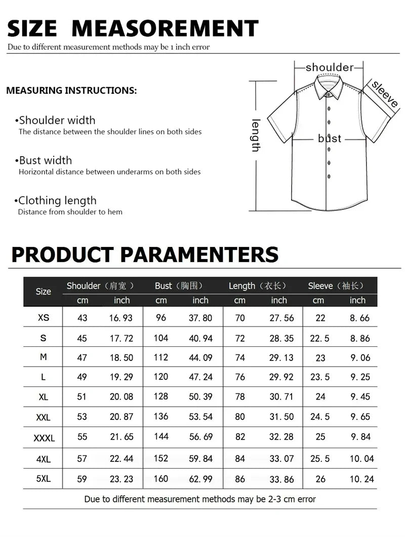 Men's shirts Summer striped linen print shirts Casual short-sleeved button Hawaiian shirts Oversized men's tops outfit collar