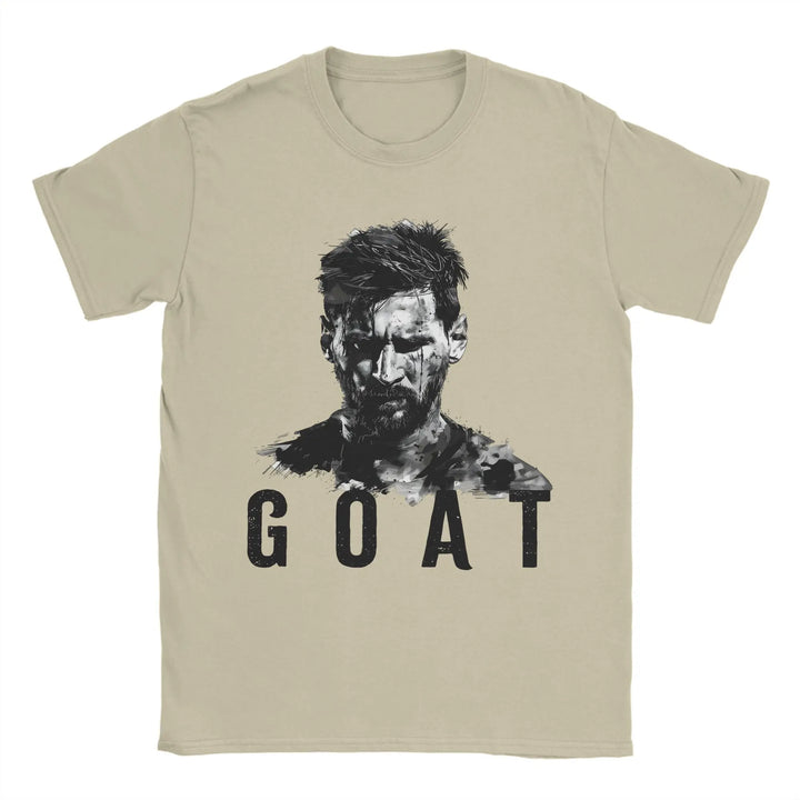Men T-Shirts Football Messis Leisure Cotton Tee Shirt Short Sleeve  T Shirts Round Neck Clothing Unique