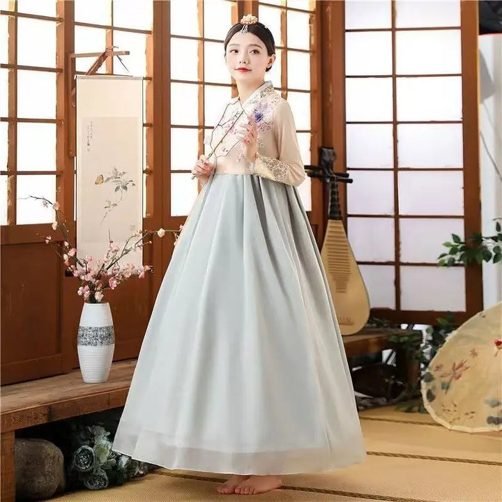 Traditional Korean Clothing Hanbok Dress for Women Ancient Palace Robe V-neck National Performance Wedding Dress Asien Style