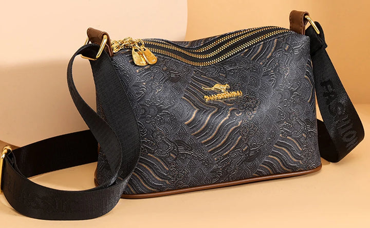 3-Layer Women’s Handbag – Luxury Patent Leather Crossbody & Shoulder Bag