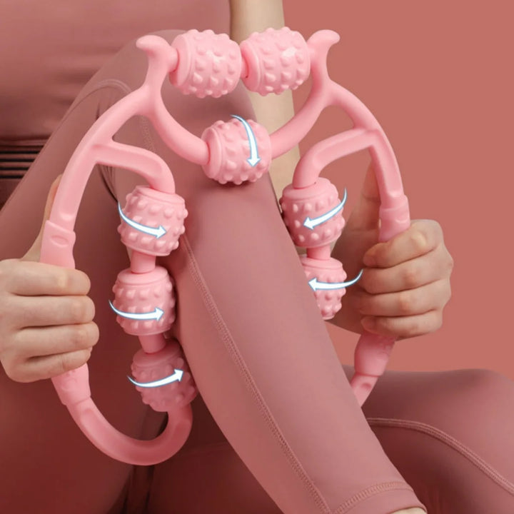 FitRoll™ 9-Wheel Leg Roller – Sports & Fitness Massager