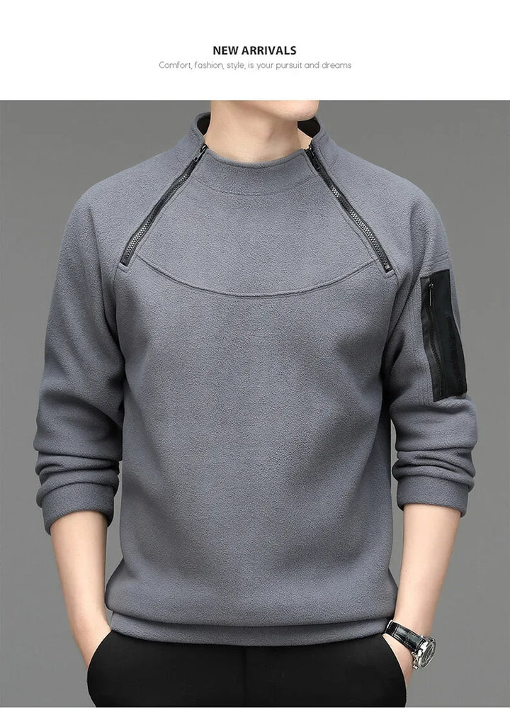 Men's Sweatshirs Spring Fall Long-sleeved T-shirt Top Loose Trend Round Neck Bottoming Shirt Lightweight Casual Sports