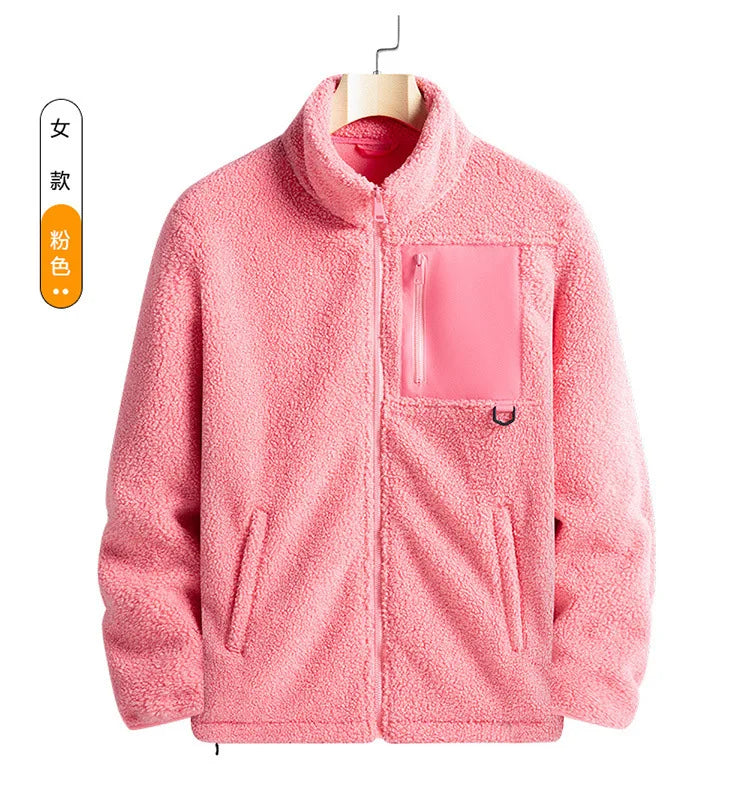 Men’s Warm Polar Fleece Jacket – Casual Outdoor Winter Coat