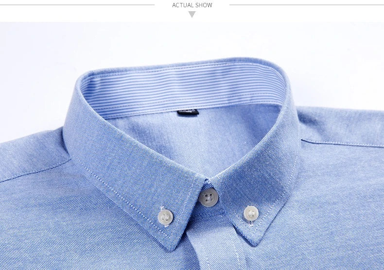 Men's Long Sleeve Shirt Spring Summer Autumn Winter Oxford Woven Slim Free Ironing Comfortable Soft Casual Fashion Simple Work