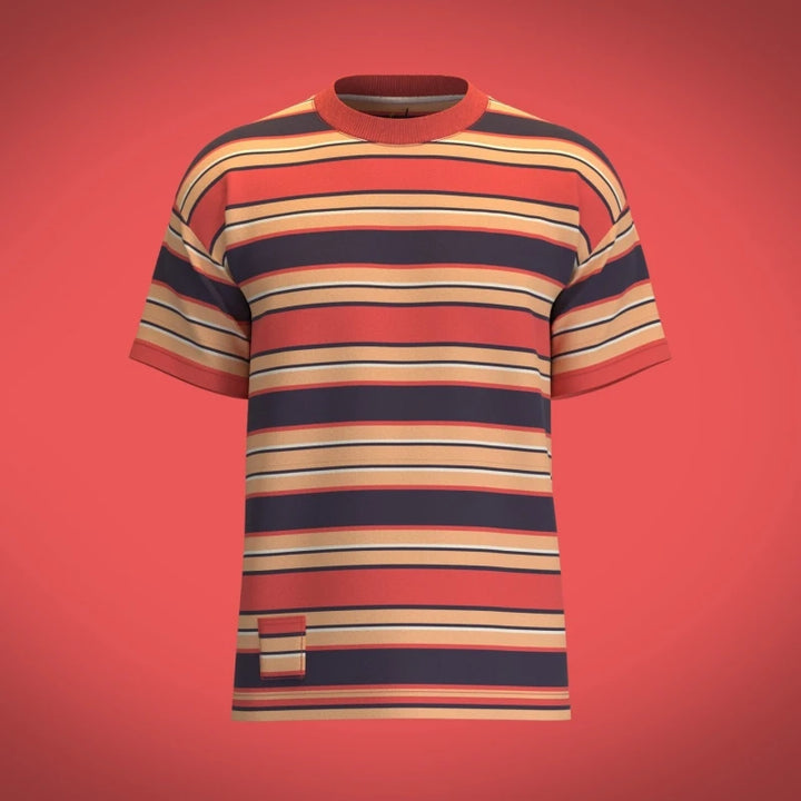 Simple Fashion Striped T Shirts For Men Summer Casual Daily Wear 3D Printed Kids T-shirts Loose Streetwear Crewneck Tees Tops