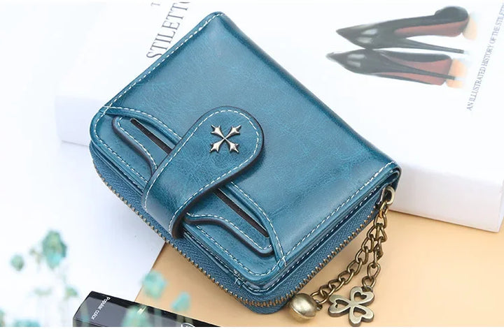 Women’s PU Leather Wallet – Small Coin Card Holder Short Clutch Purse