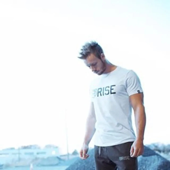 Men Tshirt Short Sleeve Shirts for Men Casual Workout Gym Fitness Muscle Shirt Daily Wear