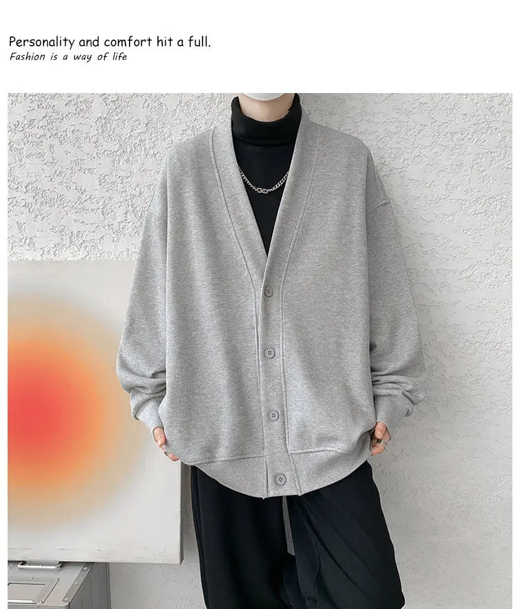 Plus Size Men’s Sweatshirt M–8XL – Heavy Blend Single-Breasted Autumn Jacket