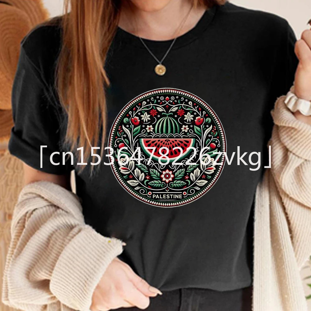 Watermelon Shirts Fruit Shirt Human Rights Tee Protest Tshirt Trendy Aesthetic Clothes Unisex Short Sleeves Top