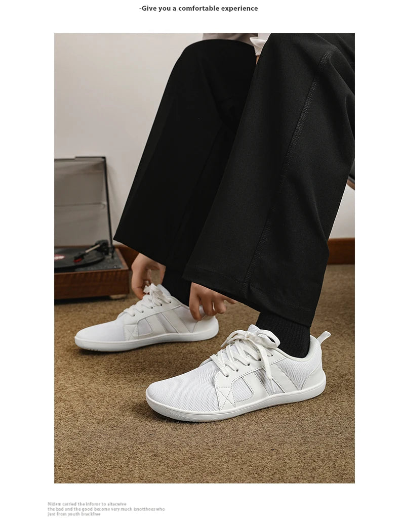 New Minimalist Shoes for Men Wide Toe Barefoot Zero Drop Shoes Casual Breathable Mesh Lightweight Walking Sneakers Man