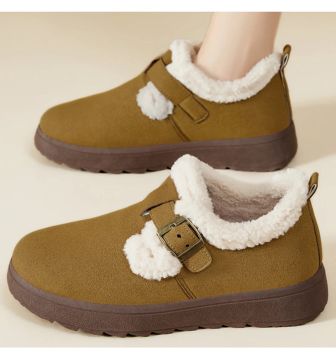 Women’s Winter Ankle Boots with Fur – Warm & Casual 2025