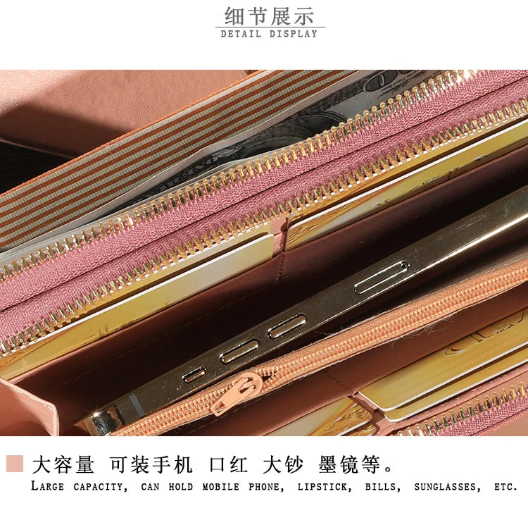 Women’s PU Leather Long Wallet – Tassel Clutch