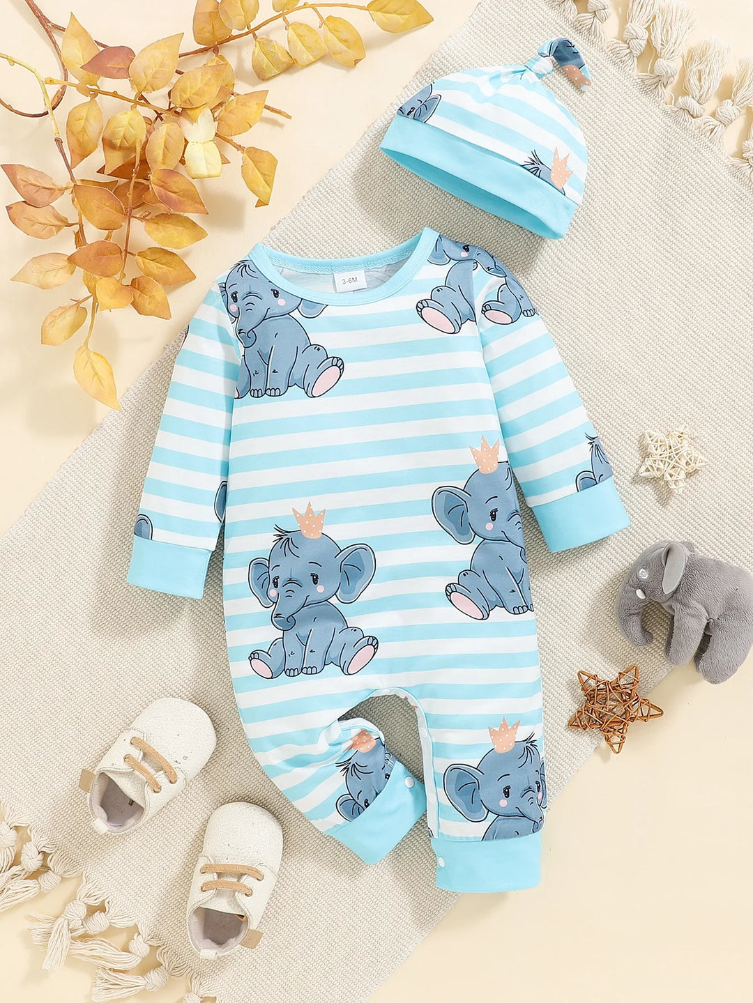 TinyBear™ Weicher Baby-Einteiler für Jungen – Modischer Winter-Strampler