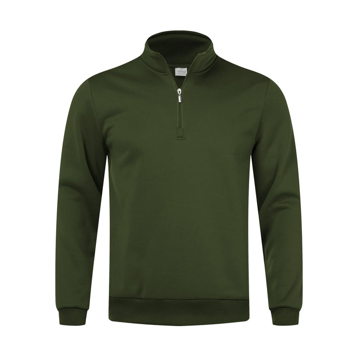 Men Sweatshirts Fall Spring Thicker Half Zip Pullover Hoody Solid Color Turtleneck for Male Outdoor