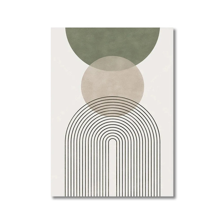 Boho Geometric Wall Art™ – Sage Green Nordic Canvas Print