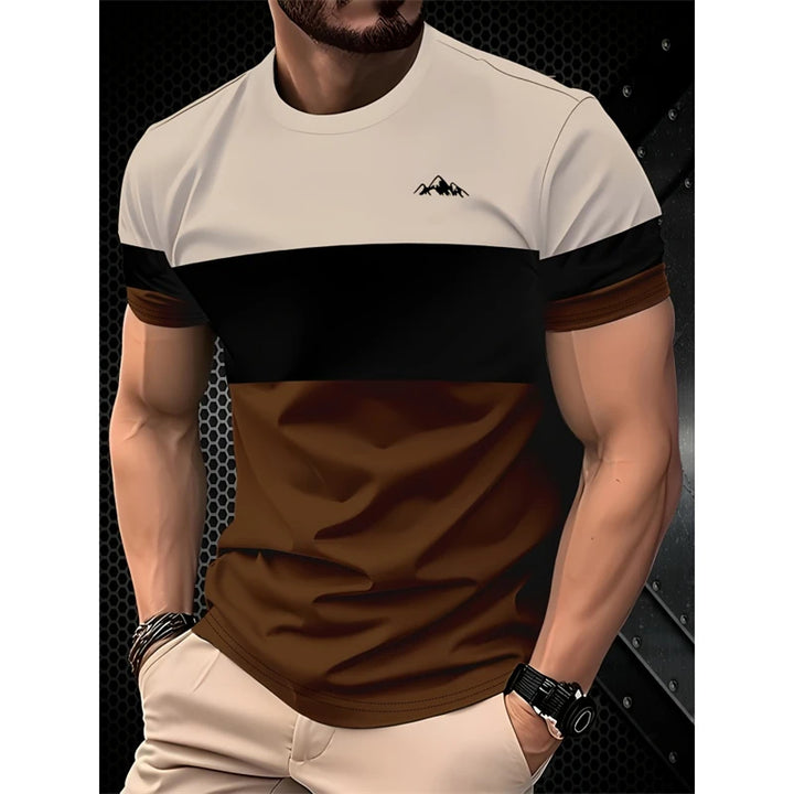 Simple Fashion Striped Graphic T Shirts For Men Summer Casual Short  Sleeve 3D Printed T-shirts Loose Breathable Daily Wear Tees