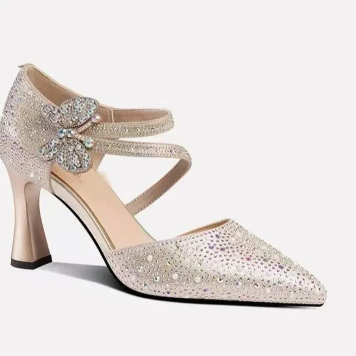 2025 Women’s Luxury Sandals – Korean Style, Pointed Toe High Heels