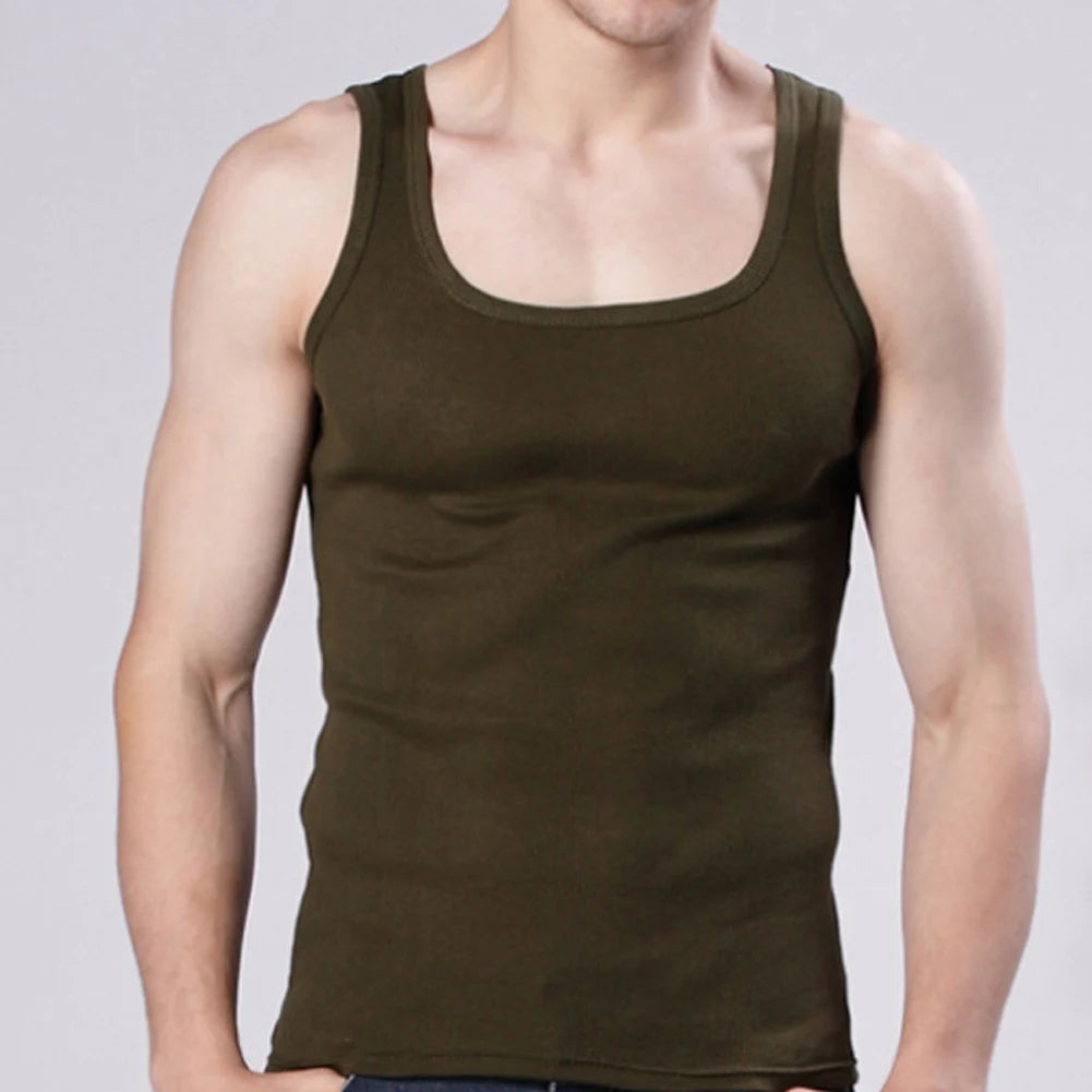 2024 Men’s Cotton Tank Top – Sleeveless Sports Vest, Quick Drying