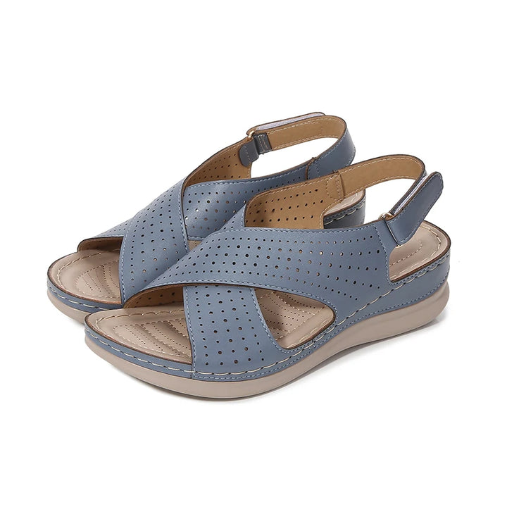 Women's sandals soft, breathable, non slip, lightweight comfortable suitable daily leisure  vacation thick soles sloping heels