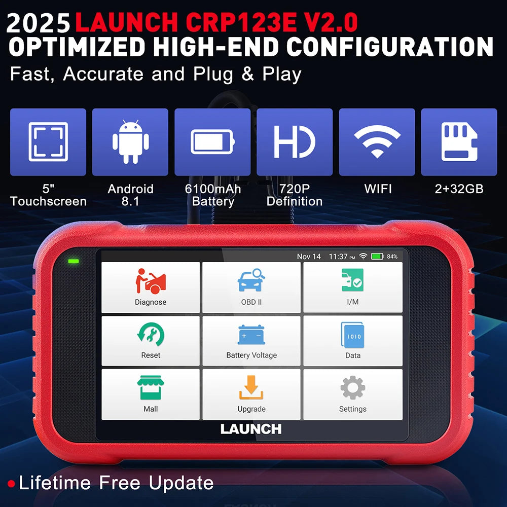 ABS SRS Engine OBD2 Car Diagnostic Scanner