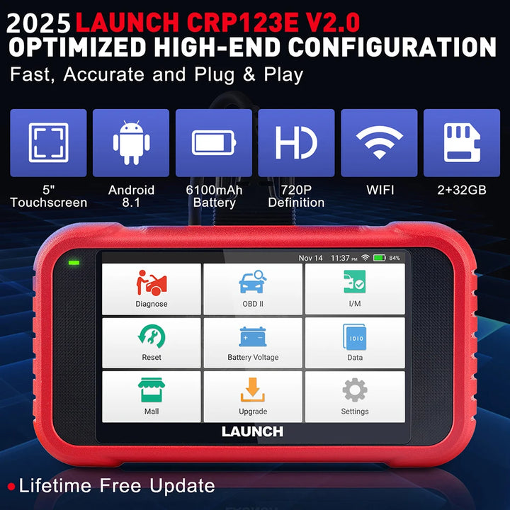 ABS SRS Engine OBD2 Car Diagnostic Scanner