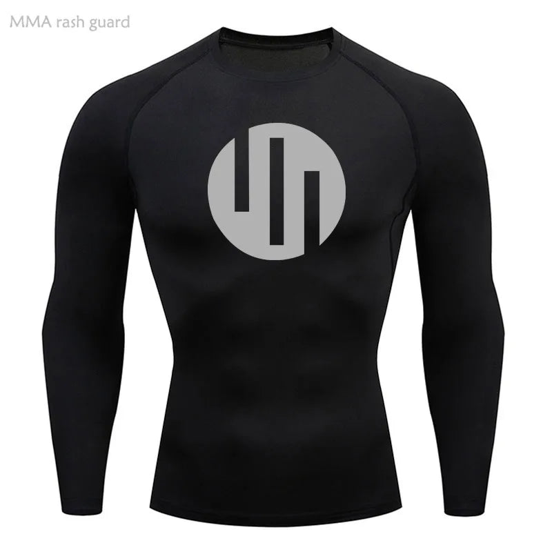 Men's Compression Shirts Long Sleeve Workout Gym T-Shirt Running Top Cool Dry Sports Baselayer Undershirts Sun Protection Skin