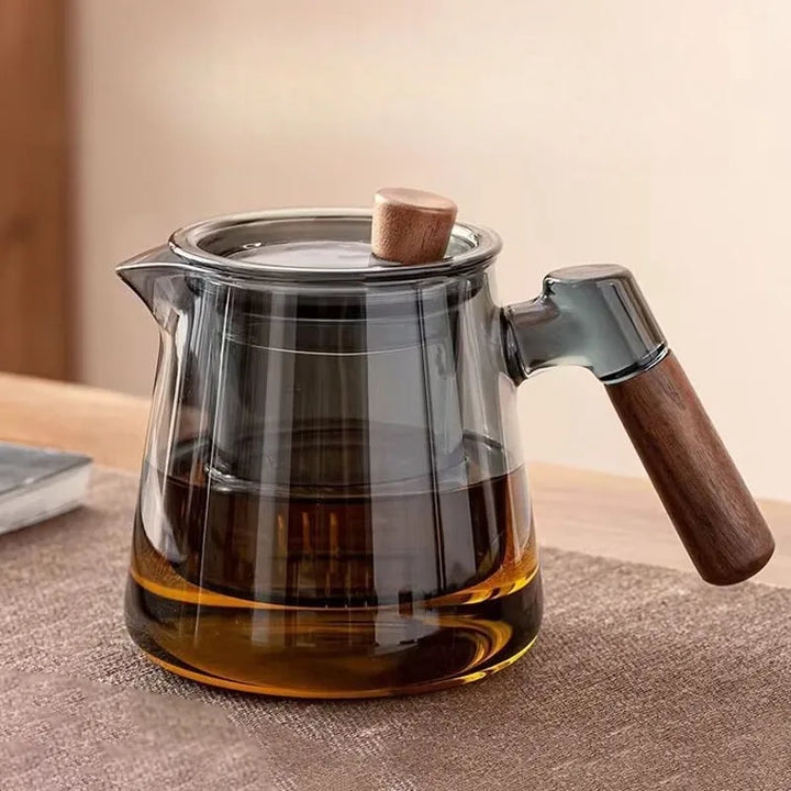 إبريق شاي زجاجي من TeaLuxe™ مع أكواب شاي
