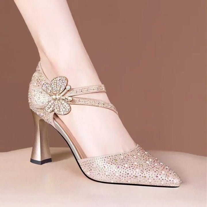 2025 Women’s Luxury Sandals – Korean Style, Pointed Toe High Heels