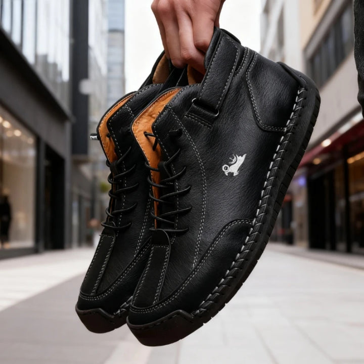 Barefoot Handmade Leather Boots for Men Spring Autumn Comfortable Soft Walking Loafers Fashion Retro Anti Slip Zero Drop Shoes