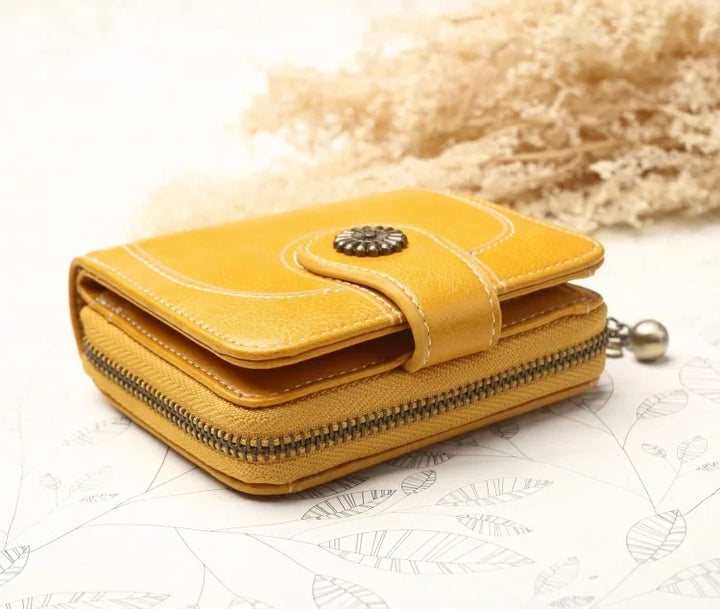 Women’s PU Leather Wallet – Small Coin Card Holder Short Clutch Purse