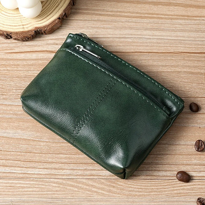 Leather Coin Purse Mini Wallet for Men, Women & Kids